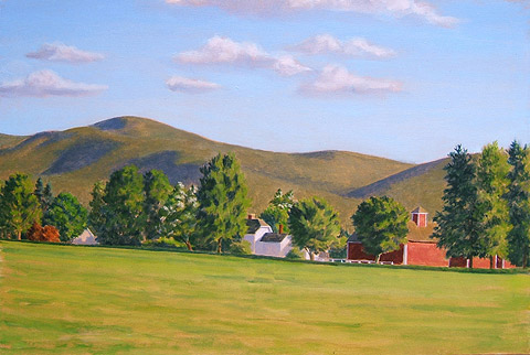 Painting of Baldwin Hill by Margot Trout